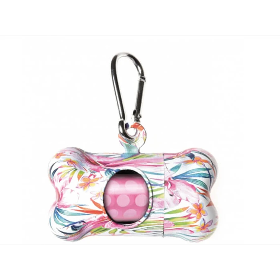 Dispensador de bolsas de aseo Record - Floral - 1 rollo