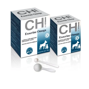CH EXOCRINE OMEGA supplément pour chiens et chats, utilisé en cas de troubles pancréatiques et de malabsorption 150 g