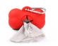 Hygienic bag dispenser, silicone Bone - Red