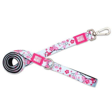 MAX & MOLLY Cherry Bloom, guinzaglio per cani, poliestere, blu e rosa, M(1,2m x 2cm)