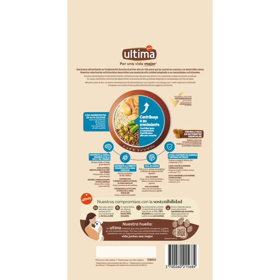ULTIMA Small Junior, XS-S, Huhn, Trockenfutter für junge Hunde, 1,5 kg