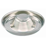 TRIXIE Puppy Bowl, hondenbak, rond, roestvrij staal, zilver, M-L(1.4l, ⌀29cm)