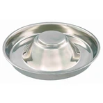 TRIXIE Puppy Bowl, cuenco para perros, redondo, acero inoxidable, plata, M-L(1,4l, ⌀29cm)