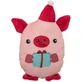TRIXIE Weihnachtsschweinchen, Plüschtier Hunde XS-M, Plüsch, rosa und rot, 19cm
