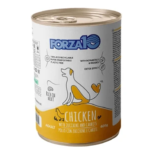 FORZA10 Mantenimiento, XS-XL, Pollo y calabacín, comida húmeda en lata, (paté), 400g