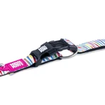 MAX & MOLLY Smart ID Magic Zebra, hondenhalsband, verstelbaar, polyester, wit, drietand gesp, S(28-45 x 1.5cm)