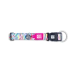 MAX & MOLLY Smart ID Magic Zebra, hondenhalsband, verstelbaar, polyester, wit, drietand gesp, S(28-45 x 1.5cm)