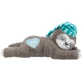 TRIXIE Perezoso con Simulador de Latido, juguete interactivo para perros junior XS-XL, con sonido, felpa, marrón y azul, 34cm