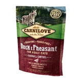 CARNILOVE Hairball Control, Kaczka i bażant, bezzbożowa sucha karma dla kotów, kontrola kul włosowych, 400g