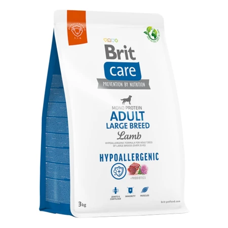 BRIT Care Hypoallergenic Adult Large Breed, L-XL, Honing, enkelvoudig eiwit droogvoer voor honden, immuunsysteem & allergieën, 3kg