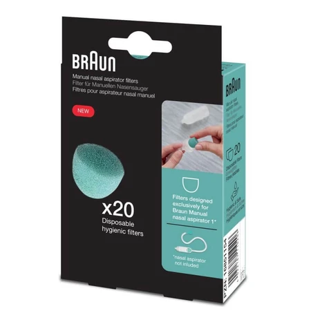 Filtros de repuesto para aspirador nasal manual, 20 uds, Braun