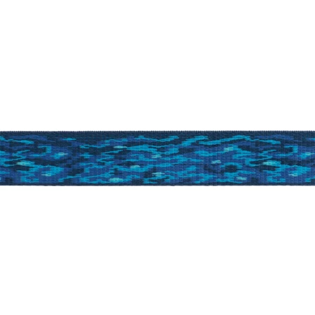 RUFFWEAR Flat Out Oceanic Distortion, zgardă bandă câini, ajustabilă, albastru, S(28-36 x 2cm)