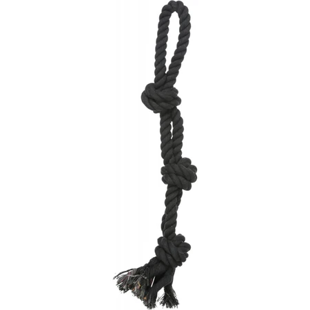 TRIXIE, Spielzeug-Seilgriff mit geknotetem Hundeknoten, 60cm, multicolor