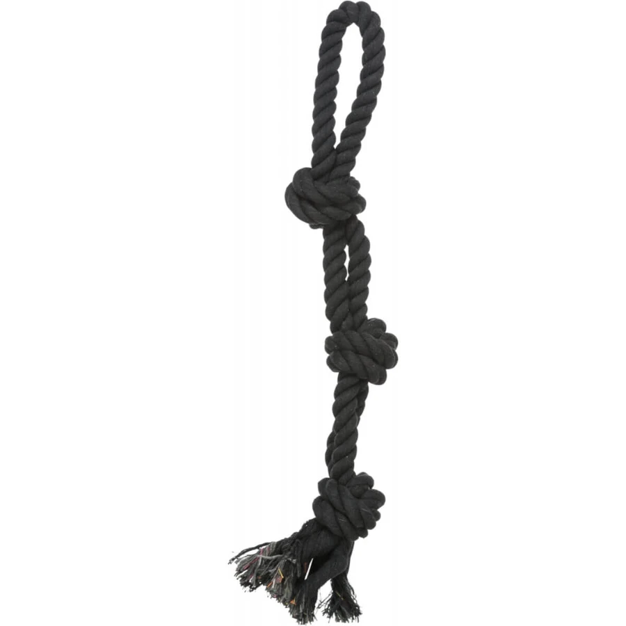 TRIXIE, Spielzeug-Seilgriff mit geknotetem Hundeknoten, 60cm, multicolor