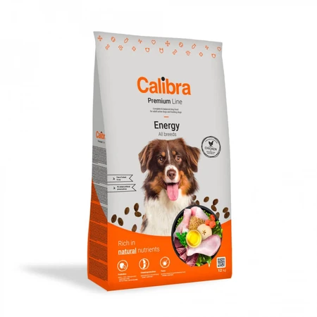 CALIBRA Premium Line Energy, XS-XL, Pollo, alimento seco para perros, alta actividad, 3kg