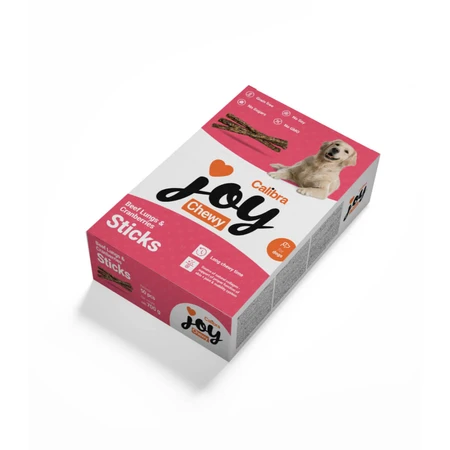 CALIBRA Joy Chewy Sticks, XS-XL, Beef and Cranberry, single protein grain free reward pouch for dogs, 700g