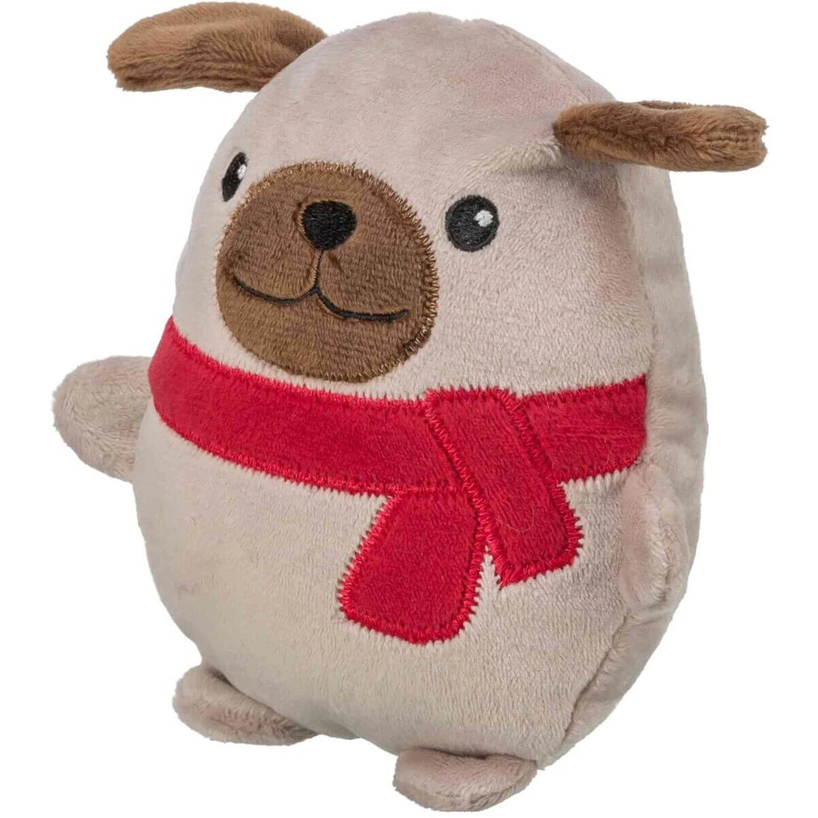 TRIXIE Christmas Puppy, plush toy dogs XS-M, plush, beige, 16cm