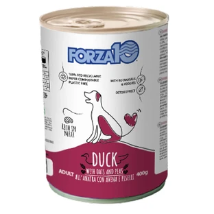 FORZA10 Mantenimiento, XS-XL, Pato y guisantes, comida húmeda en lata, (paté), 400g