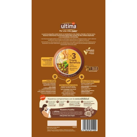 ULTIMA Small Adult, XS-S, Pollo, alimento seco perros, 1.5kg
