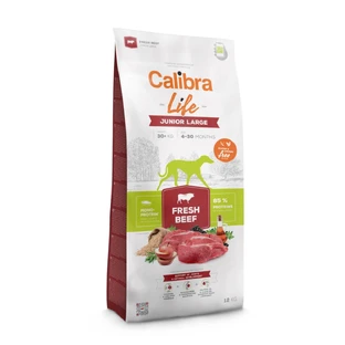 CALIBRA Life Junior Large, L-XL, Rindfleisch, Single-Protein-Trockenfutter für junge Hunde, 2,5 kg