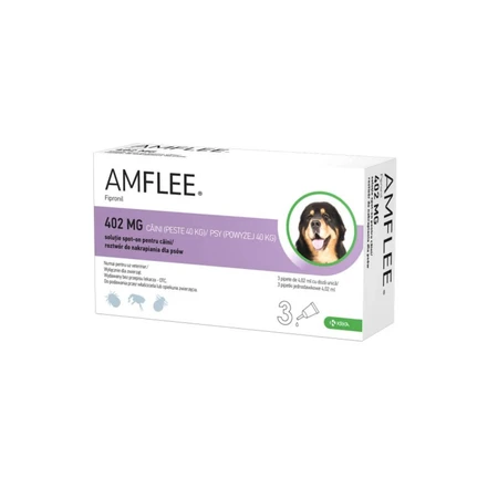 AMFLEE Dog, spot-on, antiparasitic solution, dogs 40-60 kg, 3 pipettes