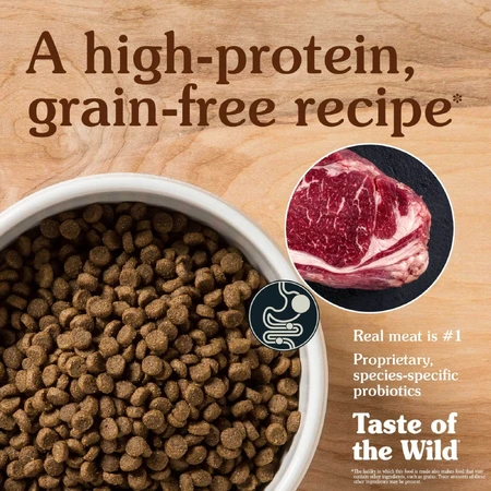 TASTE OF THE WILD High Prairie Puppy, Bison und Venison, getreidefreies Trockenfutter für junge Hunde, 2kg
