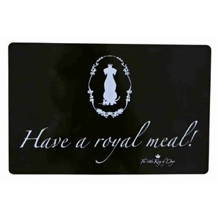 TRIXIE King of Dogs, alfombrilla para perros, rectangular, antideslizante, plástico, negro, 1 ud. 44x28cm