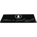 TRIXIE King of Dogs, alfombrilla para perros, rectangular, antideslizante, plástico, negro, 1 ud. 44x28cm