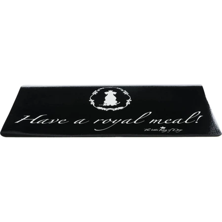 TRIXIE King of Dogs, alfombrilla para perros, rectangular, antideslizante, plástico, negro, 1 ud. 44x28cm