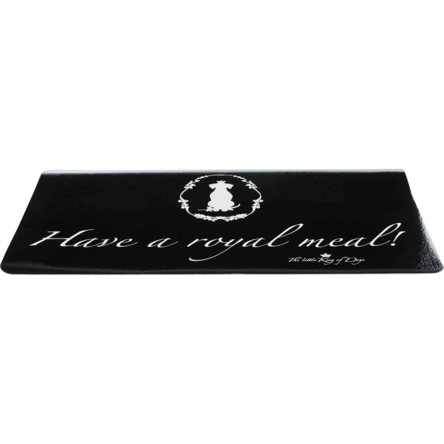 TRIXIE King of Dogs, alfombrilla para perros, rectangular, antideslizante, plástico, negro, 1 ud. 44x28cm