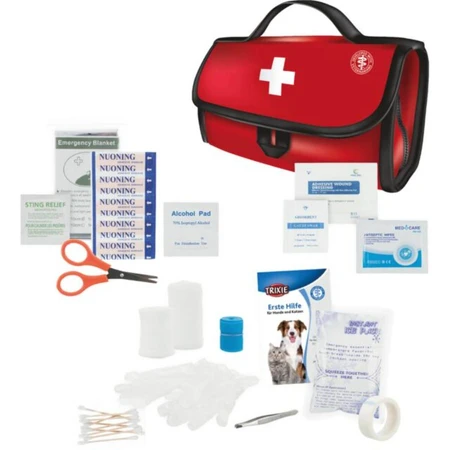 TRIXIE First Aid Kit 17 accessories, First Aid Kit for dogs and cats