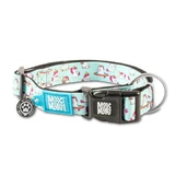 MAX & MOLLY Smart ID Unicorn, dog collar, adjustable, polyester, blue, trident buckle, S(28-45 x 1.5cm)