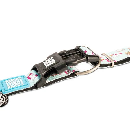MAX & MOLLY Smart ID Unicorn, dog collar, adjustable, polyester, blue, trident buckle, S(28-45 x 1.5cm)