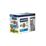 ADVANCE Sterilized, Bacalao, sobre de comida húmeda para gatos esterilizados, (en salsa), bax, 85g x 9 x 9 + 3pcs GRATIS