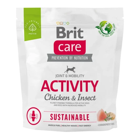 BRIT Care Sustainable Activity, XS-XL, Poulet et insectes, nourriture sèche pour chiens, activité intense, système articulaire, 1kg