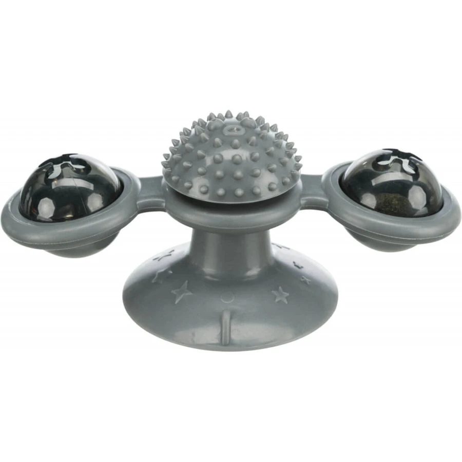 Trixie, jouet spinner de fenêtre, chats, caoutchouc, multicolore, 16cm