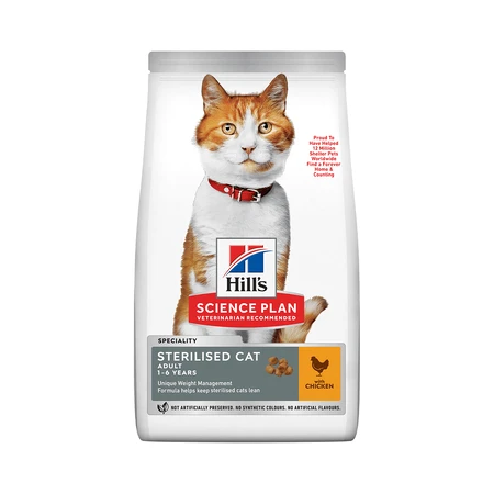 HILL'S SCIENCE PLAN Adult Sterilized, Kip, droogvoer voor gesteriliseerde katten, 3kg