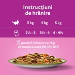 WHISKAS Tasty Mix Chef's Choice, Salmon, Beef, Chicken & Poultry, Chicken & Turkey, Chicken & Cod, sachet wet cat food, (in sauce), multipack, 85g x 12