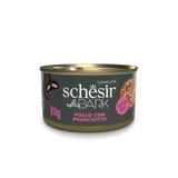 SCHESIR After Dark, Huhn und Schinken, getreidefreies Katzennassfutter in Dosen, (in Suppe), 80g
