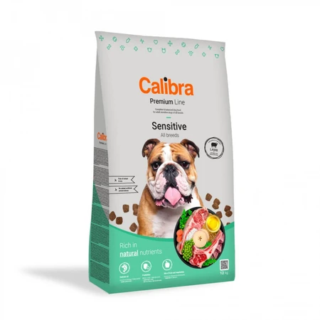 CALIBRA Premium Line Sensitive, XS-XL, Cordero, alimento seco perros, sistema digestivo, 3kg