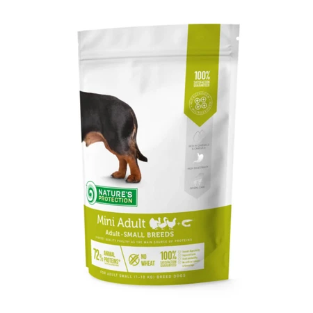 NATURES PROTECTION Mini Adult, XS-S, Chicken & Krill, dry dog food, 2kg