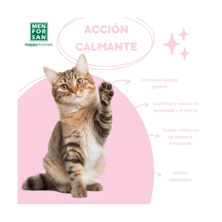 MENFORSAN Anti- Stress Cat Ambiental, supplément pour le système nerveux et l'apaisement des chats, flacon, 125ml spray