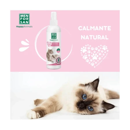 MENFORSAN Anti- Stress Cat Ambiental, supplément pour le système nerveux et l'apaisement des chats, flacon, 125ml spray