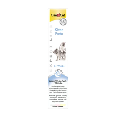 GIMCAT Kitten Paste, tube de friandises fonctionnelles pour chats juniors, (topping), 50g