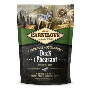 CARNILOVE Adult S-XL, Eend en Fazant, graanvrij droogvoer voor honden, 1,5kg