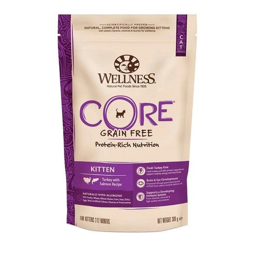 Wellness Core Kitten Dry Turkey and Salmon Dry Food, 300 g