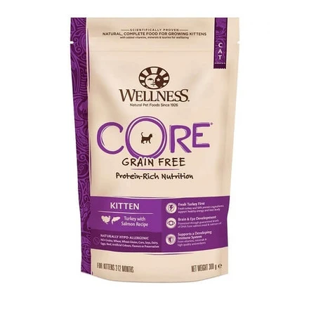 Wellness Core Kitten Dry Turkey and Salmon Dry Food, 300 g