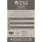 TASTE OF THE WILD Wetlands, Pato, pienso sin cereales para perros, 2kg