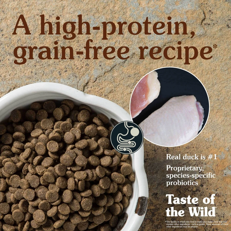 TASTE OF THE WILD Wetlands, Pato, pienso sin cereales para perros, 2kg