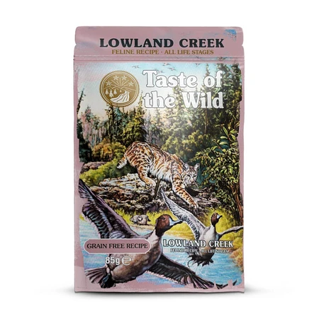 TASTE OF THE WILD Lowland Creek Lowland Creek, Truthahn, Beutel getreidefreies Nassfutter für Katzen, (in Soße), 85g